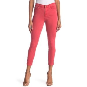 Frame Le High Ankle Crop Skinny Jeans In Cherry